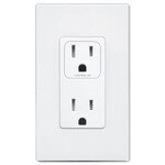 PCS PulseWorx UPB Split Duplex Wall Receptacle, Brown