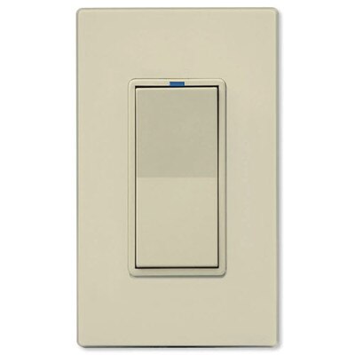 PCS PulseWorx UPB Auxiliary/Remote Dimmer Wall Switch, Almond