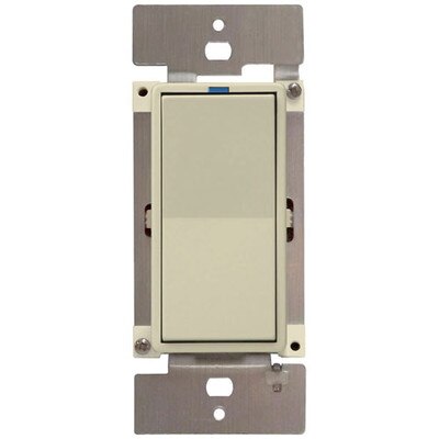 PCS PulseWorx UPB Auxiliary/Remote Dimmer Wall Switch, Almond