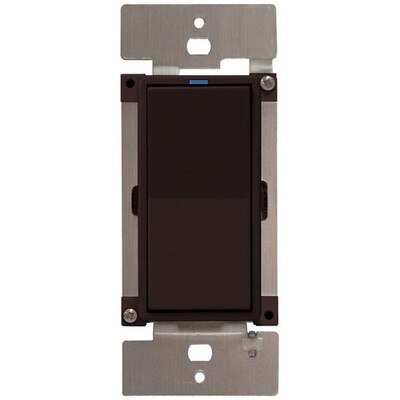 PCS PulseWorx UPB Auxiliary/Remote Dimmer Wall Switch, Brown