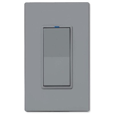PCS PulseWorx UPB Auxiliary/Remote Dimmer Wall Switch, Gray