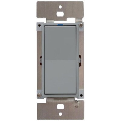 PCS PulseWorx UPB Auxiliary/Remote Dimmer Wall Switch, Gray