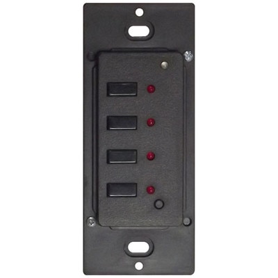 PCS SimpleWorx Wall Keypad Transmitter, 4 Button, Black