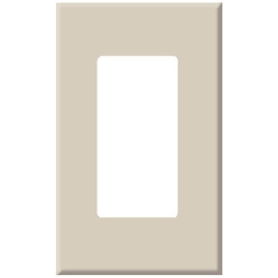 PCS Screwless Decorator Wallplate, 1-Gang, Almond
