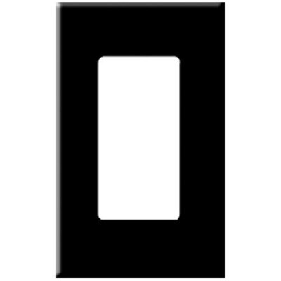 PCS Screwless Decorator Wallplate, 1-Gang, Black