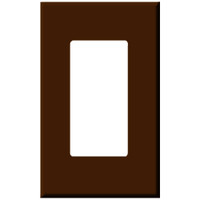 PCS Screwless Decorator Wallplate, 1-Gang, Brown