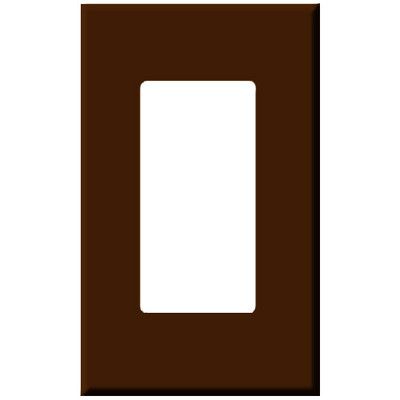 PCS Screwless Decorator Wallplate, 1-Gang, Brown