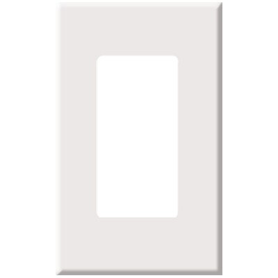 PCS Screwless Decorator Wallplate, 1-Gang, White
