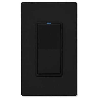 PCS PulseWorx UPB Relay Wall Switch, 15A, Black