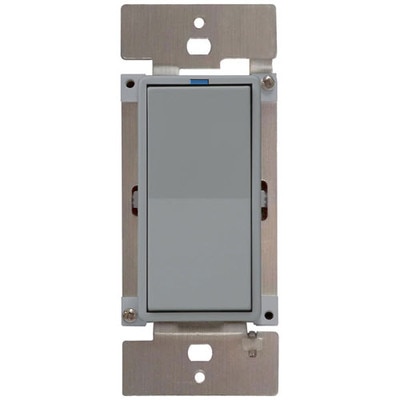 PCS PulseWorx UPB Relay Wall Switch, 15A, Gray