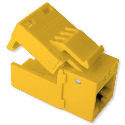 Platinum Tools EZ-SnapJack Cat6 Connector, Yellow