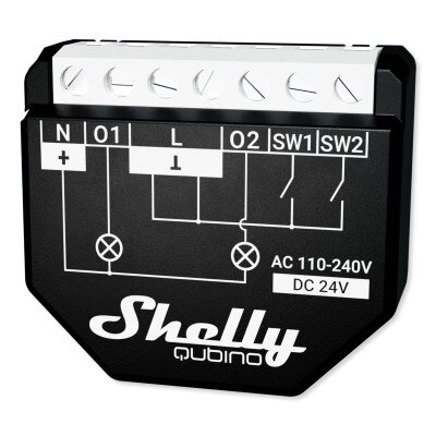 Shelly Qubino Wave 2PM Z-Wave Relay Module with Power Monitoring