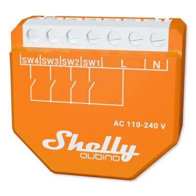 Shelly Qubino Wave i4 Multi-Touch Control Module, Z-Wave 800