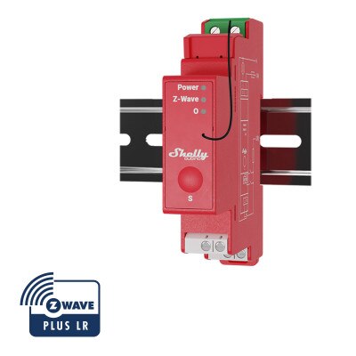 Shelly Qubino Wave Pro 1PM Channel Z-Wave 800 Relay Module with Power Monitoring