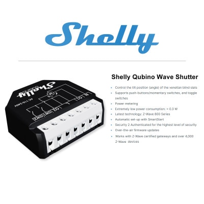 Shelly Qubino Wave Shutter Position Control Module, Z-Wave 800
