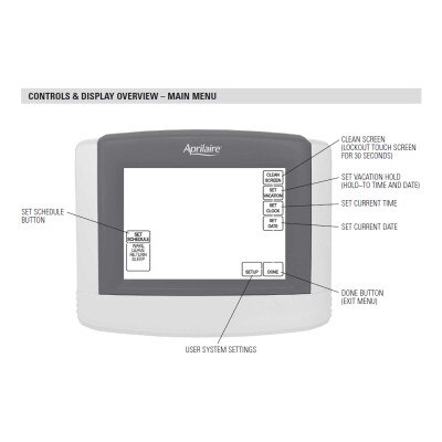 AprilAire 8600 Universal Programmable Touchscreen Thermostat