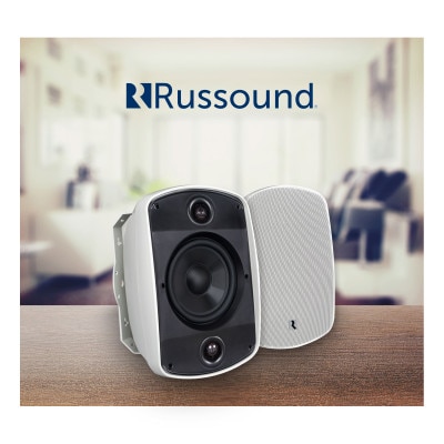 Russound Acclaim 5 Series OutBack Single Point Stereo Speaker, 6.5", White