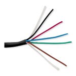 Speaker Wire, 14AWG 41-Strand BC, 6C, LED RGB-TW Cable, Unshielded, 500'