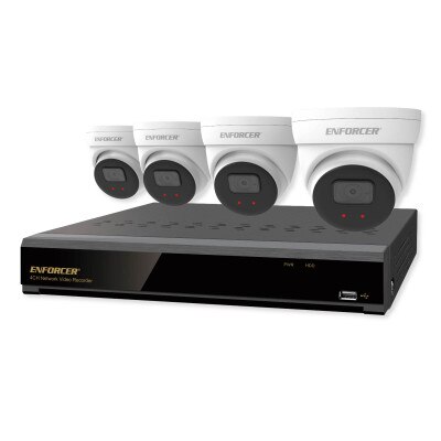 Seco-Larm ENFORCER NVR and Camera Kit, 4K 4-Channel NVR + 4 IP 5MP Cameras + 2TB HDD