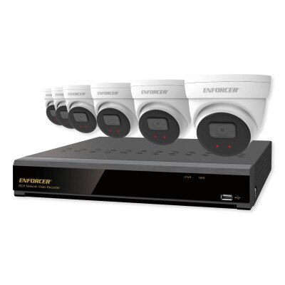 Seco-Larm ENFORCER NVR and Camera Kit, 4K 8-Channel NVR + 6 IP 5MP Cameras + 2TB HDD