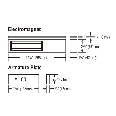 Seco-Larm Enforcer Electromagnetic Lock, 1,200 Lbs.