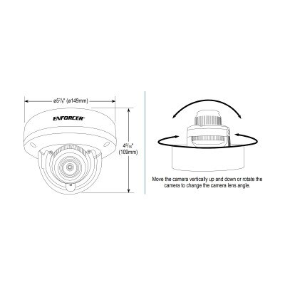 Seco-Larm ENFORCER 5MP IP Vandal Dome Camera, 2.8 to 12mm Motorized Lens