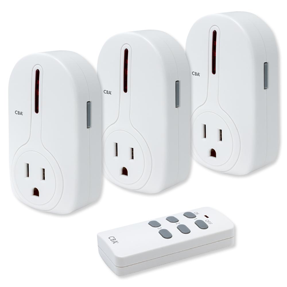 Wireless Remote Control Outlet On Off Power Switch RF Control Sockets Smart  Plug 1200W US Plug 120V