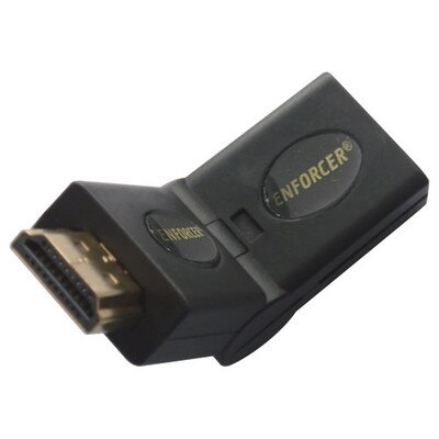 Seco-Larm Enforcer 90 Degree Adjustable HDMI Connector, Female to Male