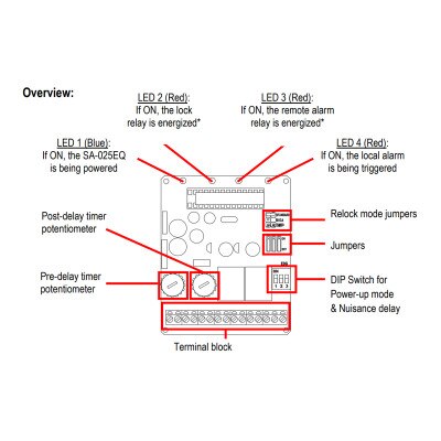 Seco-Larm Enforcer Programmable Delayed Egress Timer Module, 12~24 VDC Operation
