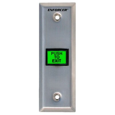 Seco-Larm Enforcer Slimline Push-to-Exit Plate, Illuminated with Timer (Open Box)