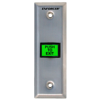 Seco-Larm Enforcer Slimline Push-to-Exit Plate, Illuminated with Timer