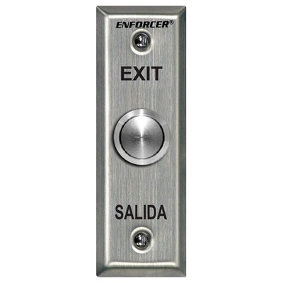 Seco-Larm Enforcer Push-To-Exit Plate, Vandal Resistant, Slimline