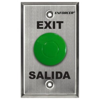 Seco-Larm Enforcer Green Mushroom Button Push-to-Exit Plate with Timer