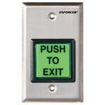 Seco-Larm Enforcer Push-to-Exit Plate, Illuminated with Timer
