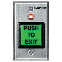 Seco-Larm Enforcer Push-to-Exit Plate, Illuminated (Dual-Color LED) with Timer