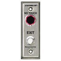 Seco-Larm Enforcer Slimline No Touch Request-to-Exit Plate, Outdoor, with Mechanical Override