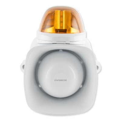Seco-Larm Enforcer Self-Contained Siren/Strobe with Audio Input, Amber