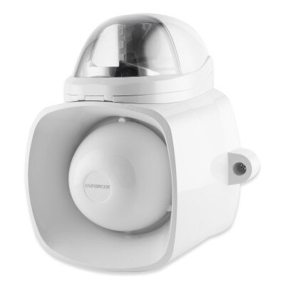 Seco-Larm Enforcer Self-Contained Siren/Strobe with Audio Input, Clear
