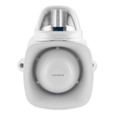 Seco-Larm Enforcer Self-Contained Siren/Strobe with Audio Input, Clear