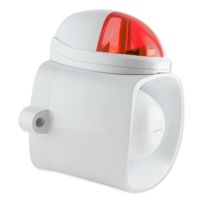 Seco-Larm Enforcer Self-Contained Siren/Strobe with Audio Input, Red