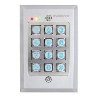 Seco-Larm Enforcer Access Control Keypad, Outdoor, Flush Mount
