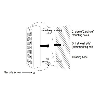 Seco-Larm Enforcer Outdoor Stand-Alone/Wiegand Keypad with Proximity Reader
