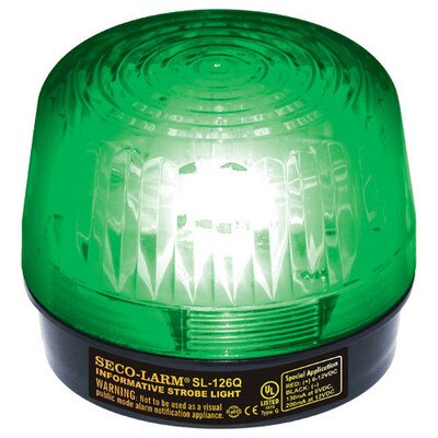 Seco-Larm Enforcer Xenon Strobe Light, 24VDC, Green Lens