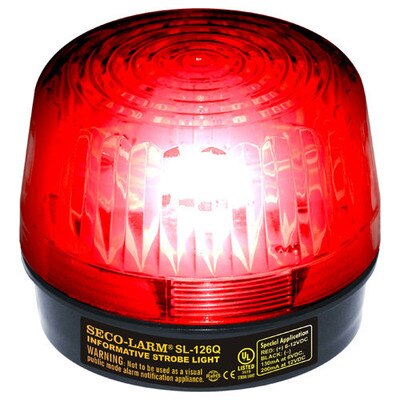 Seco-Larm Enforcer Xenon Strobe Light, 24VDC, Red Lens