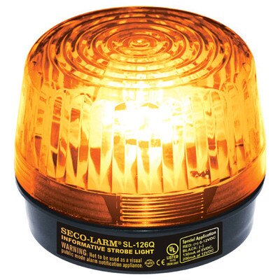 Seco-Larm Enforcer Xenon Strobe Light, 12VDC, Amber Lens