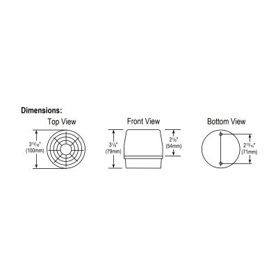 Seco-Larm Enforcer LED Strobe Light with Built-In Programmable Siren, Clear