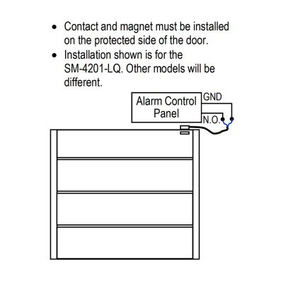 Seco-Larm Enforcer Track-Mount Overhead Door Magnetic Contact, NO/NC