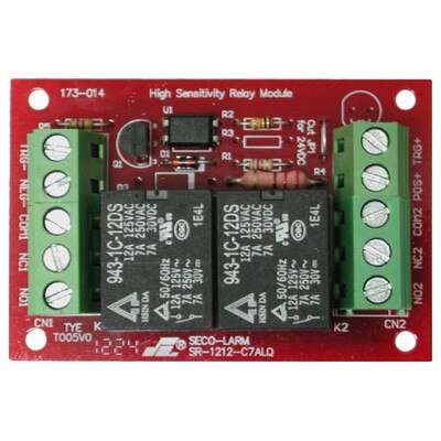 Seco-Larm Enforcer Relay Module, 3~24VDC Low Trigger Voltage, Two 7A Form C SPDT Relays