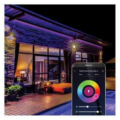 SATCO Starfish Wi-Fi 16 Ft. Outdoor LED RGB & TW Tunable White Tape Light