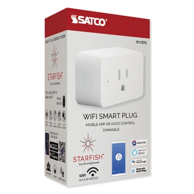 SATCO Starfish Wi-Fi 15A Dimmer Outlet (Open Box)